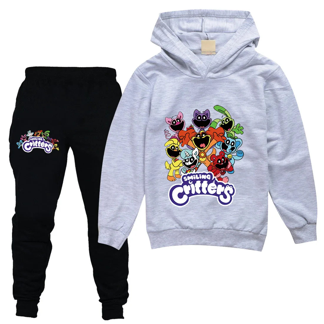 Kids Clothing Sets Boys Girls Cartoon Smiling Critters Costume Cat Nap Long Sleeve Hoodies and Pants Children Pullover Tracksuit