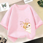 Kids Lovely Cat Pet Animal T Shirt Fashion Summer Girls Cute Casual Top Short Sleeve Tshirts Children Cartoon Graphic Tee