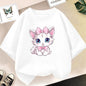 Kids Lovely Cat Pet Animal T Shirt Fashion Summer Girls Cute Casual Top Short Sleeve Tshirts Children Cartoon Graphic Tee