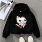 Cute Cartoon Cat Print Kids Sweatshirt Adorable Long-Sleeve Top for Boys Girls Comfortable Casual Wear