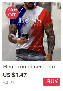 Men's Summer Fashion T-Shirt with Cool Cat 3D Print – Comfortable Polyester,Round Neck,Short Sleeves,Vibrant Casual Wear