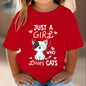 Cute Cat Graphic Kids Tshirts Summer Short Sleeve Tees Cartoon Animal Boys Girls Clothes Kawaii Kitten Tops Y2K Children T-shirt