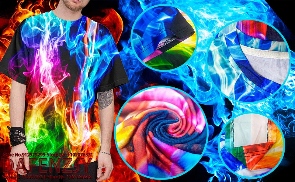 Men's Camouflage Cat T-shirt Loose Vintage Fitting Vintage Fashion Animal Art Print Short Sleeve 3D O-Neck T-shirt