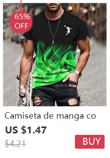 Men's Summer Fashion T-Shirt with Cool Cat 3D Print – Comfortable Polyester,Round Neck,Short Sleeves,Vibrant Casual Wear