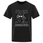 Men's High Quality T-shirt 100% Cotton Funny Cool Cat Printed T-shirt Casual Men's Short Sleeve T-shirt for Men T-Shirt Male Top