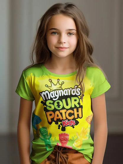 Kids Clothes Children's T-Shirt Girl Short Sleeve Top Cartoon Cat Kawaii Girls Summer Clothes Child T-Shirt  Children's Clothing